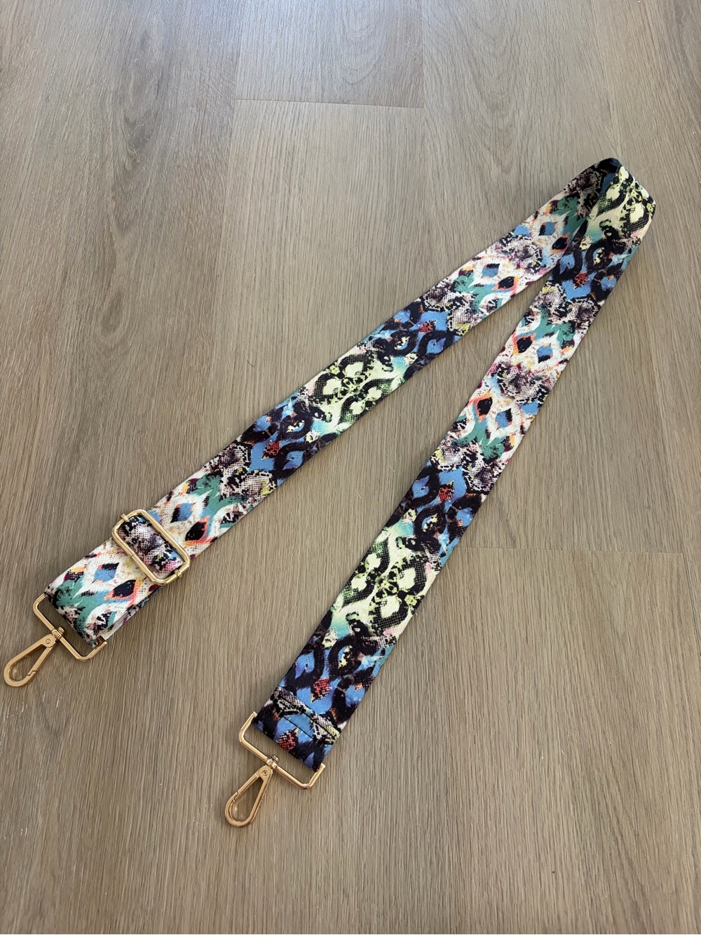 Ah Dorned Multicolor Snake Print Crossbody Bag Strap